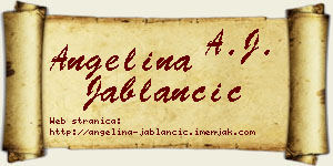 Angelina Jablančić vizit kartica
